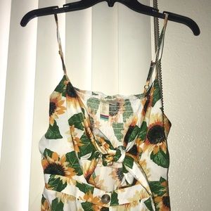 sunflower print dress